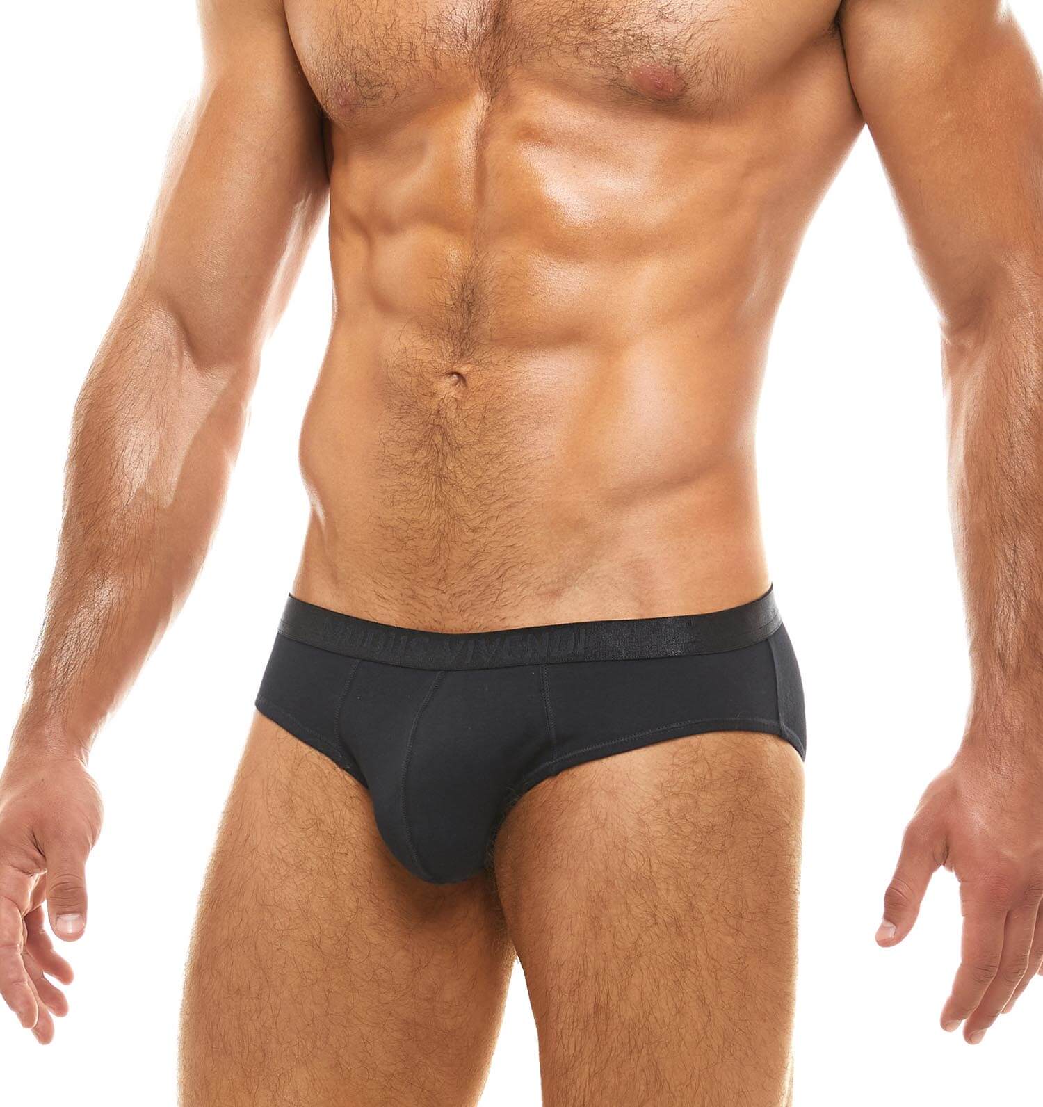 schwarzer Herren Slip 'Modus Vivendi Classic Brief' Seitenansicht