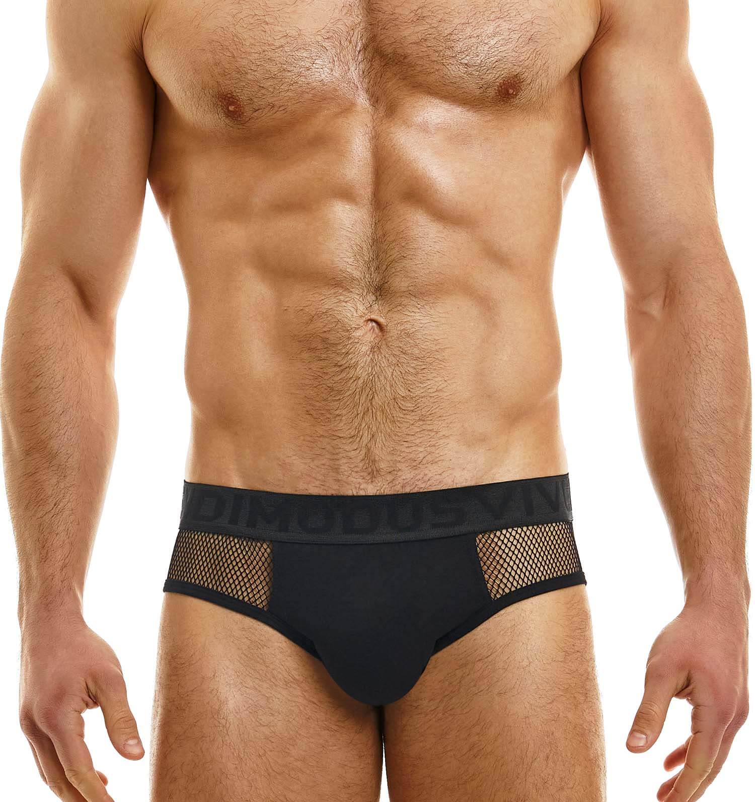 schwarzer Herren Netz-Slip aus der MESH LINE von Modus Vivendi Underwear