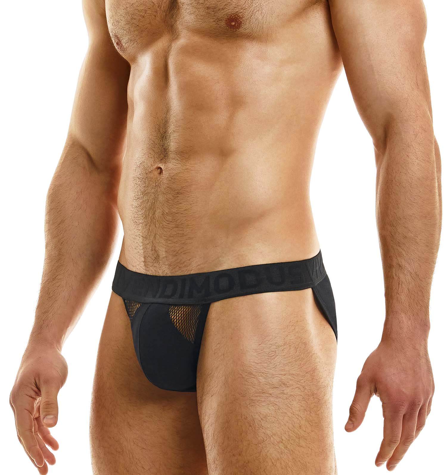 Sexy Männer Tanga Brief mit Mesh Einsatz in schwarz von Modus Vivendi