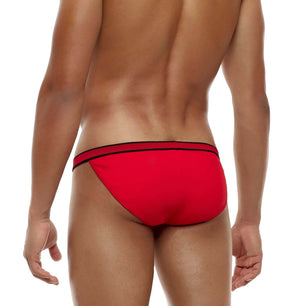 Knapper Tanga Slip in rot aus der Modus Vivendi Underwear Kollektion, Rückansicht