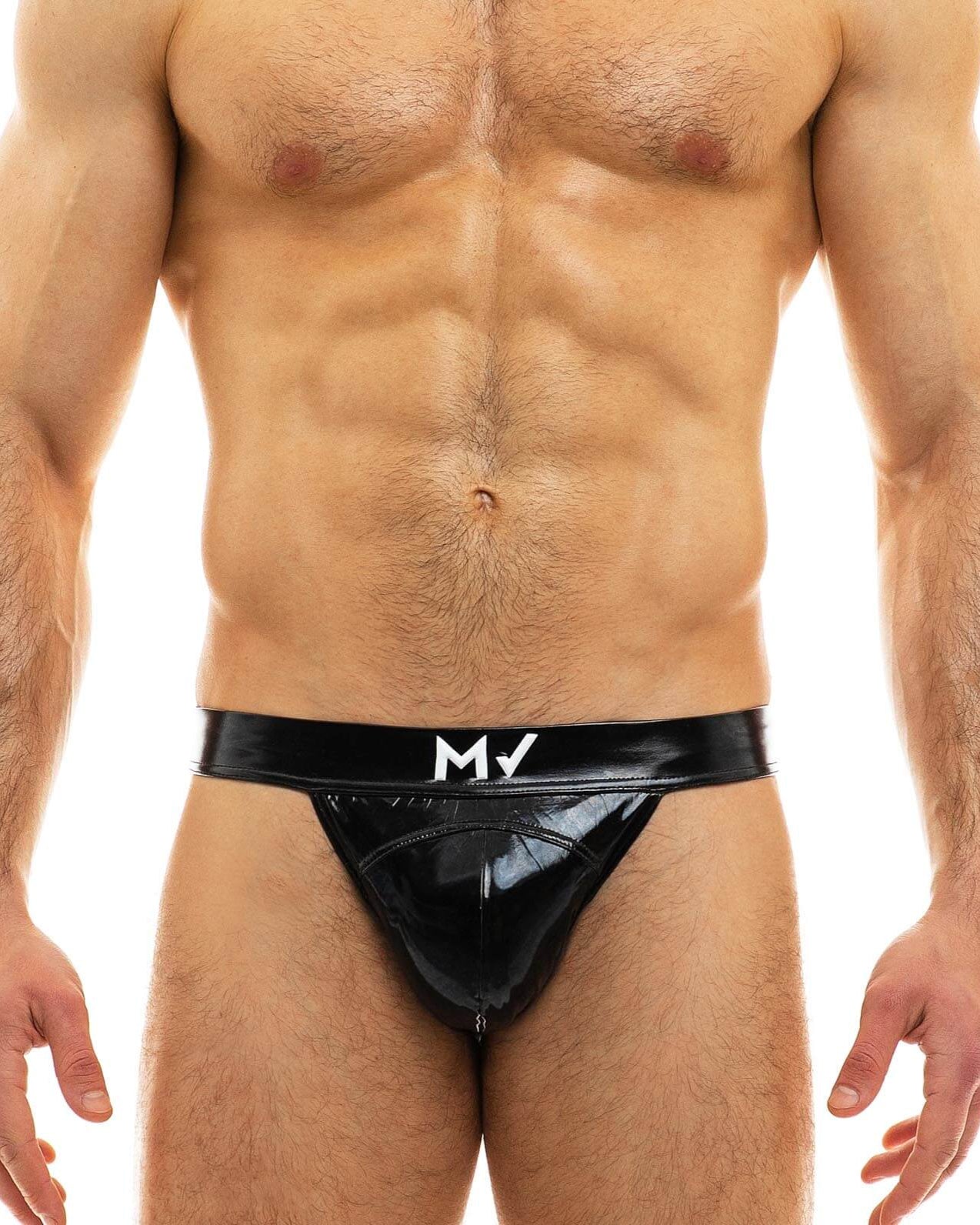 Erotischer Wetlook Tanga-Brief 'VIRAL VINYL' von Modus Vivendi in schwarz