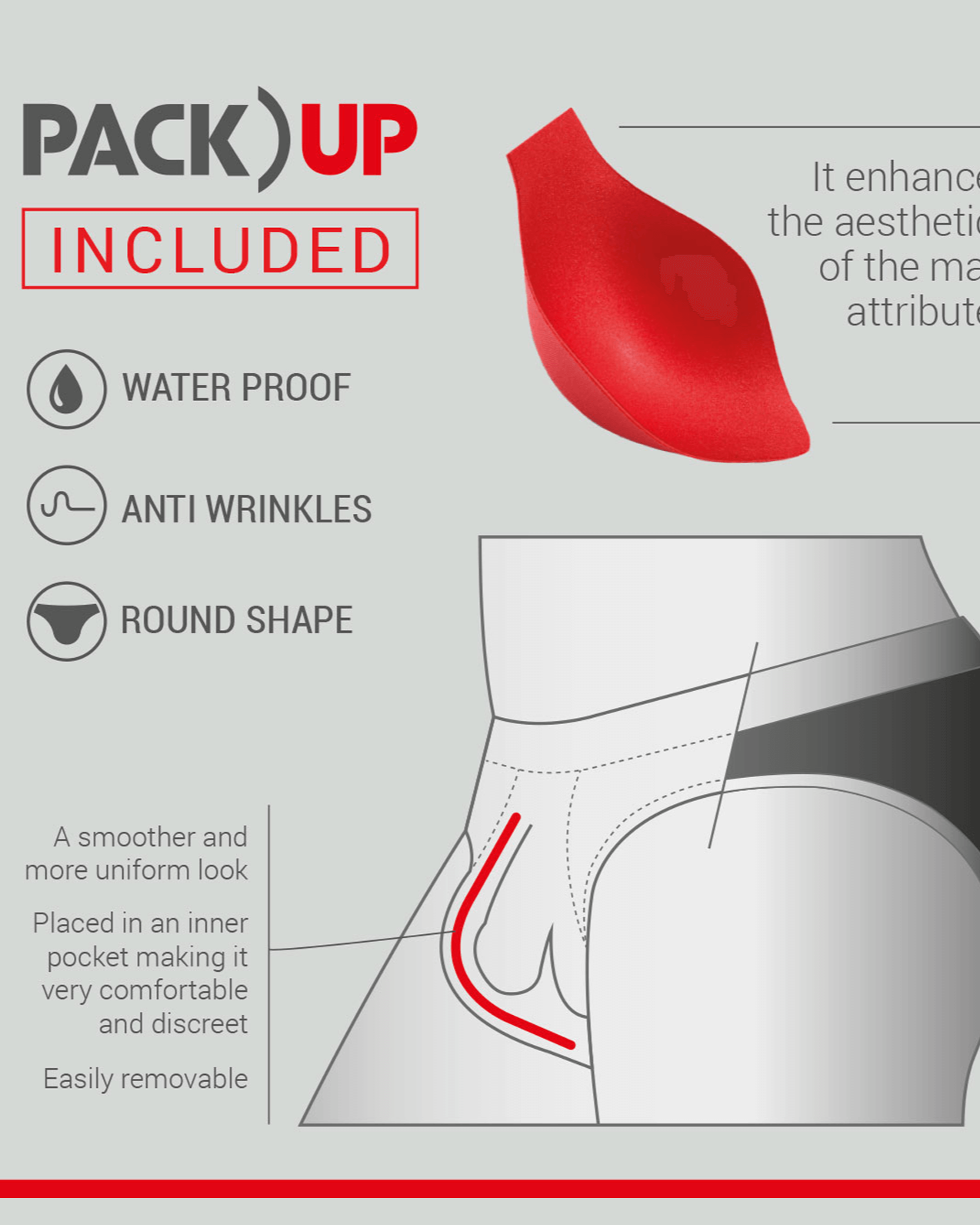 ES Collection 'PACK UP' Push Up Einlage 