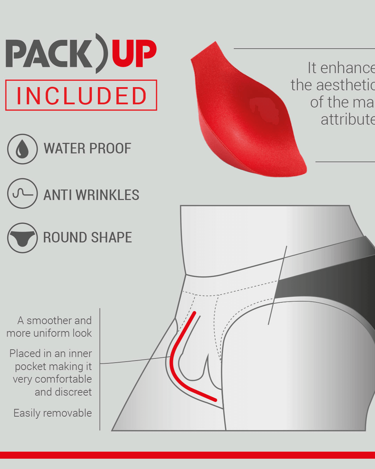 ES Collection 'PACK UP' Push Up Einlage 