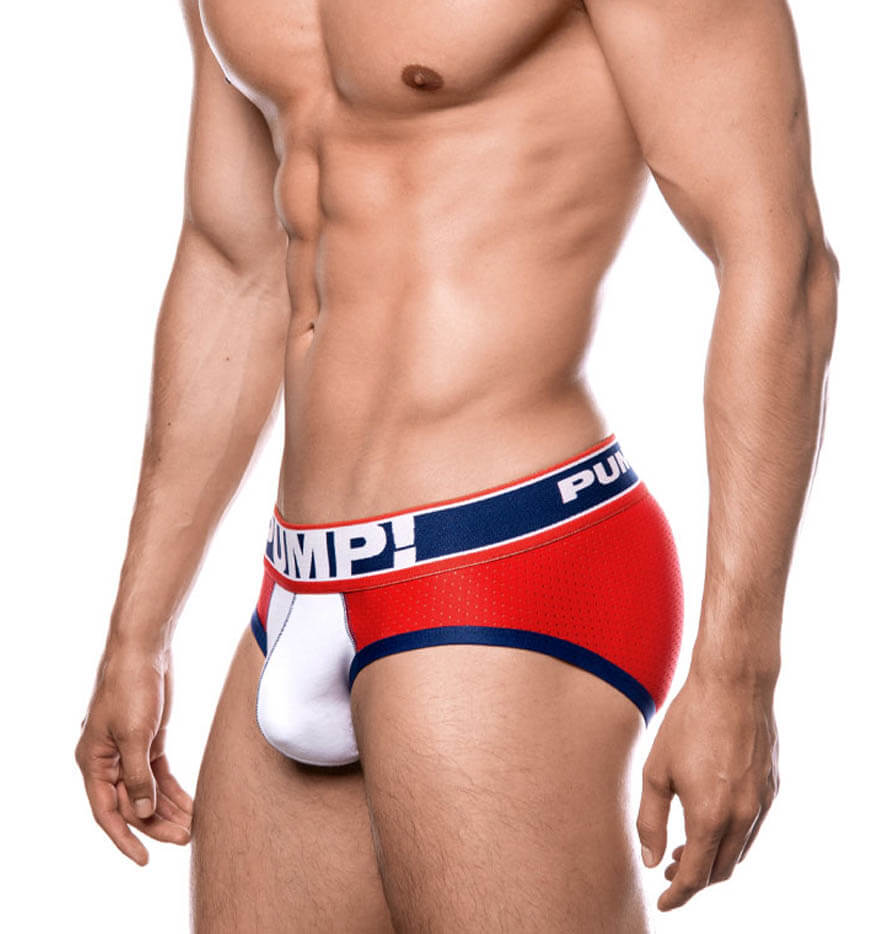 roter Mesh Herrenslip 'Fever Brief' von PUMP! Underwear