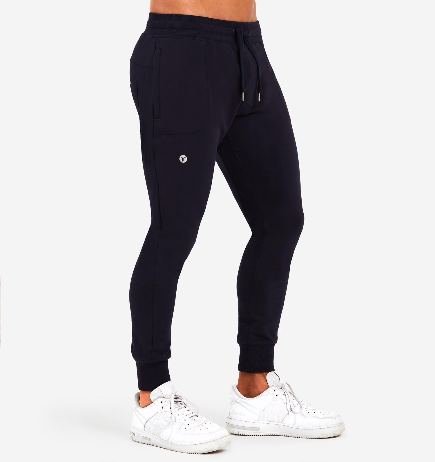 Slim-Fit Jogginghose 'RIDER SWEAT PANT' von TEAMM8 Sportswear in navy, Seitenansicht