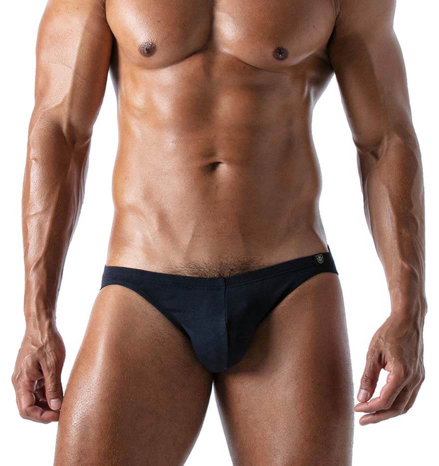 dunkelblauer Herren Mini-Slip 'FRENCH BIKINI' im sexy Low-Cut von TOF Paris